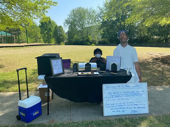 Lil Reggie's first popup at a neighborhood yard sale