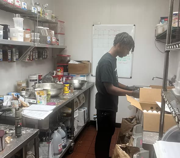 Lil Reggie working hard to develop new recipes